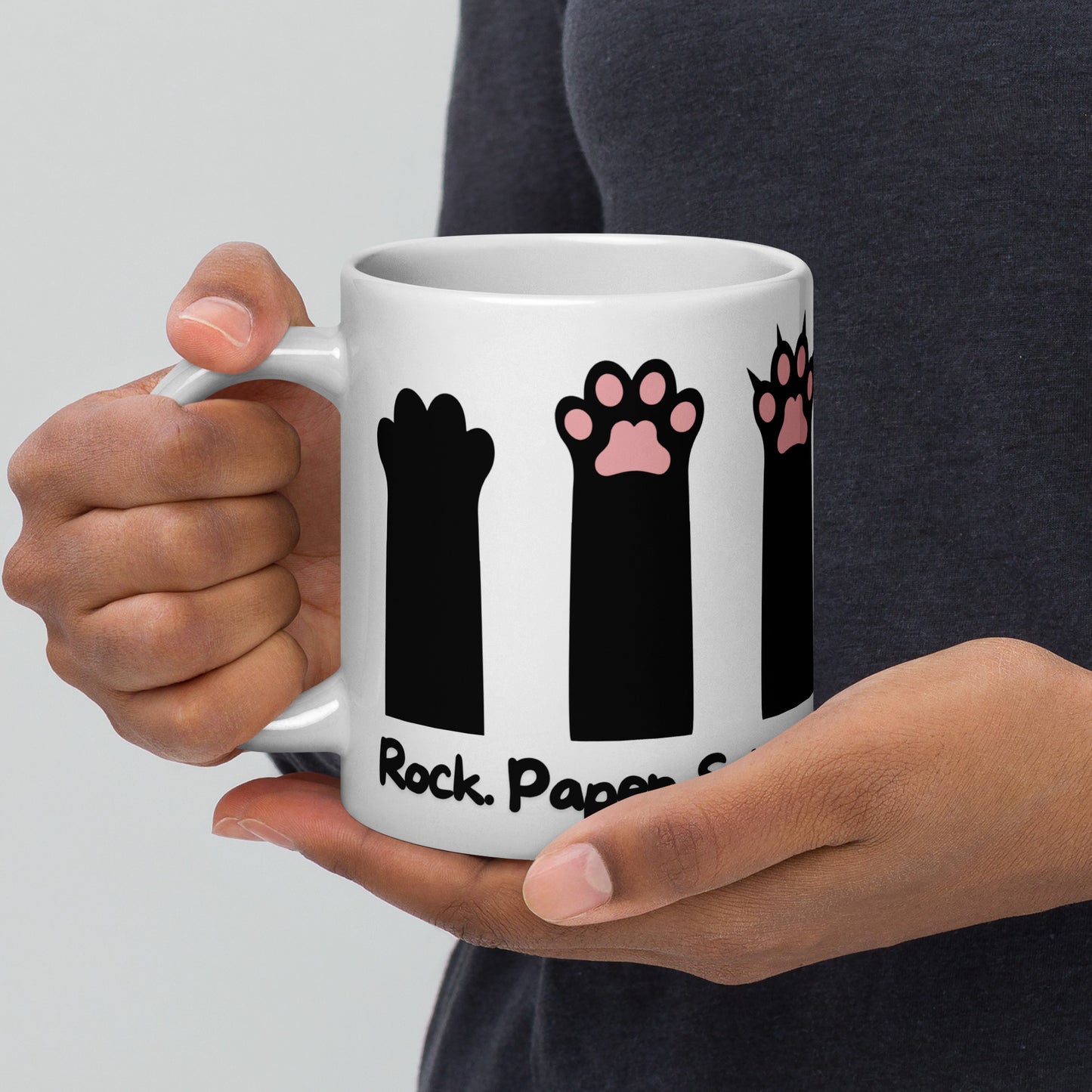 Cat: Rock, Paper, Scissors | Ceramic Mug