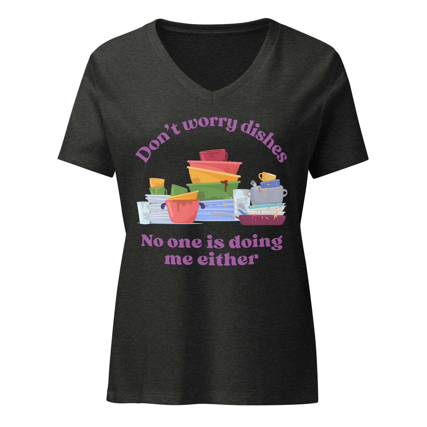 Don't worry Dishes | V-Neck T-Shirt