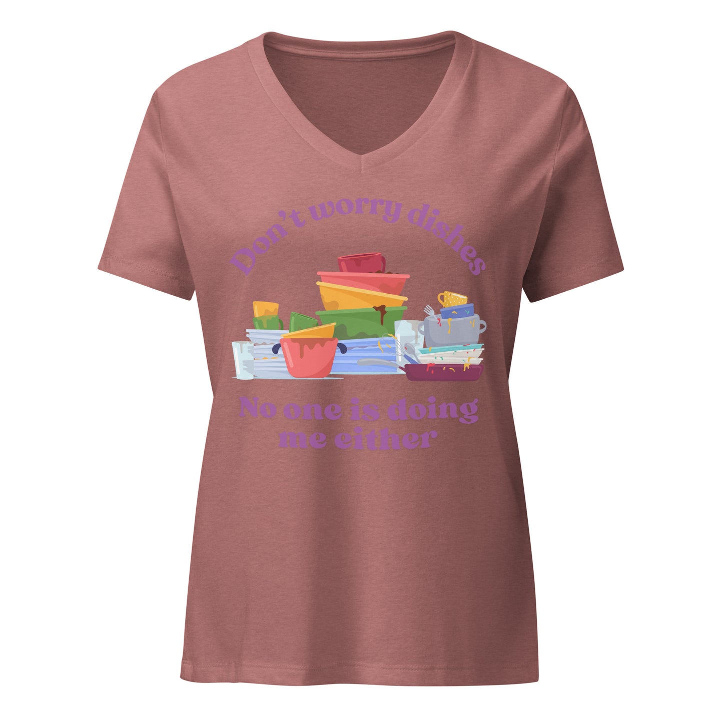 Don't worry Dishes | V-Neck T-Shirt