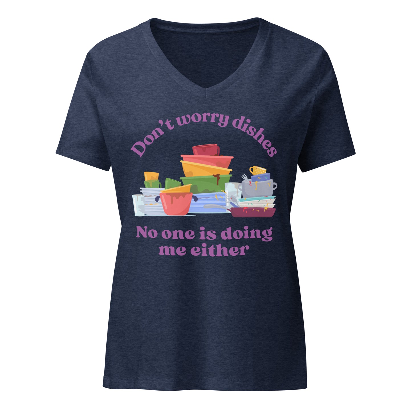 Don't worry Dishes | V-Neck T-Shirt