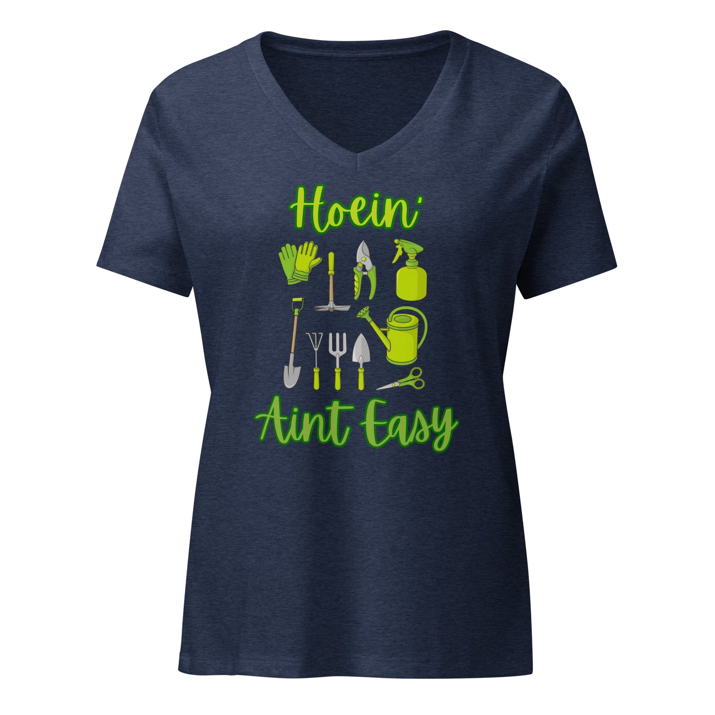 Hoein' Ain't Easy | Women’s relaxed v-neck t-shirt | V-Neck T-Shirt