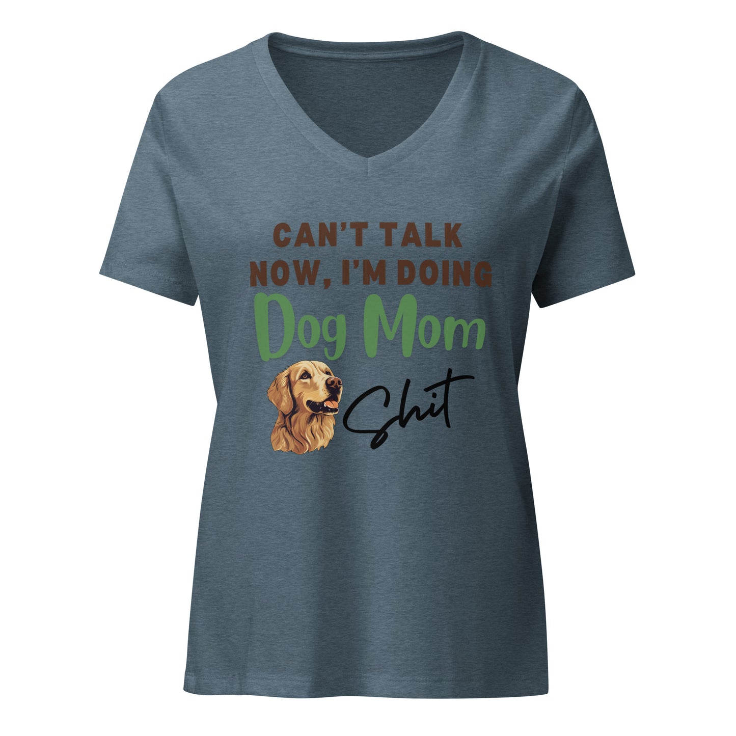 Can't Talk, Dog Mom | V-Neck T-Shirt