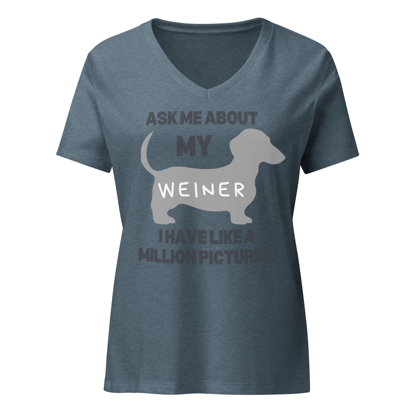 Ask Me About My Weiner | V-Neck T-Shirt