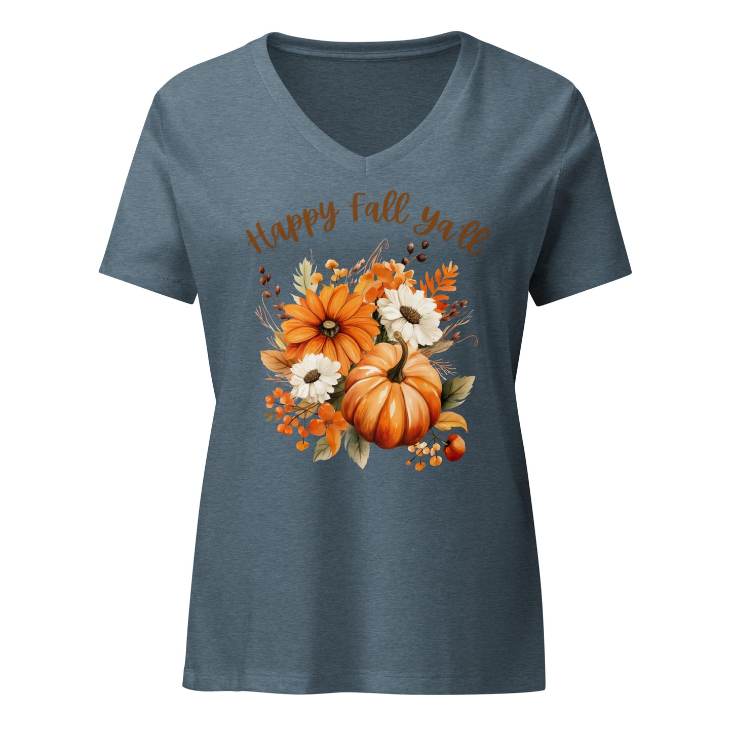 Happy Fall Ya'll | V-Neck T-Shirt