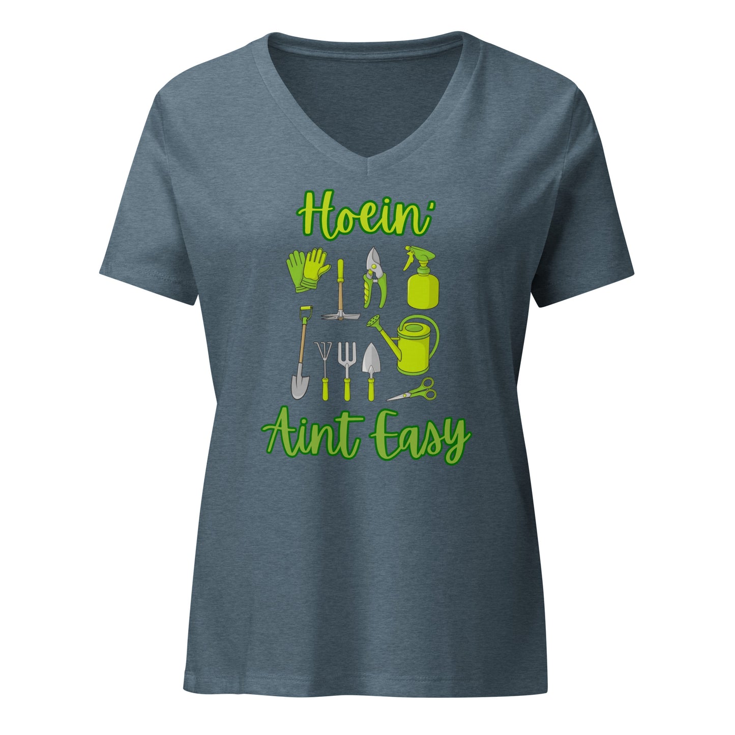 Hoein' Ain't Easy | Women’s relaxed v-neck t-shirt | V-Neck T-Shirt