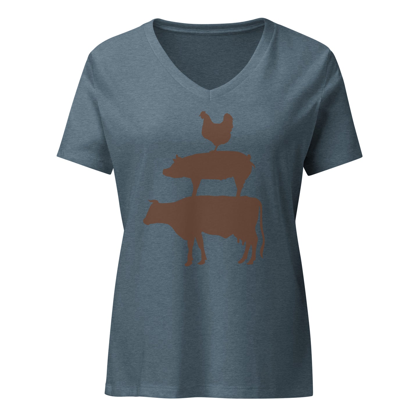 Chicken, Pig, Cow | V-Neck T-Shirt