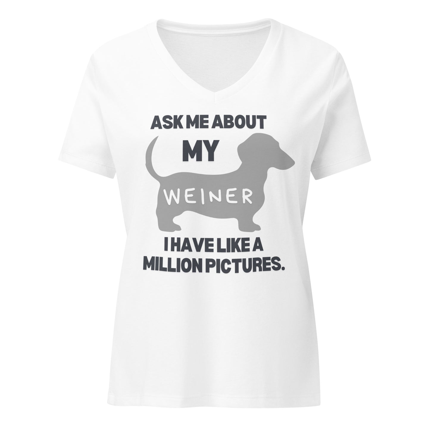 Ask Me About My Weiner | V-Neck T-Shirt