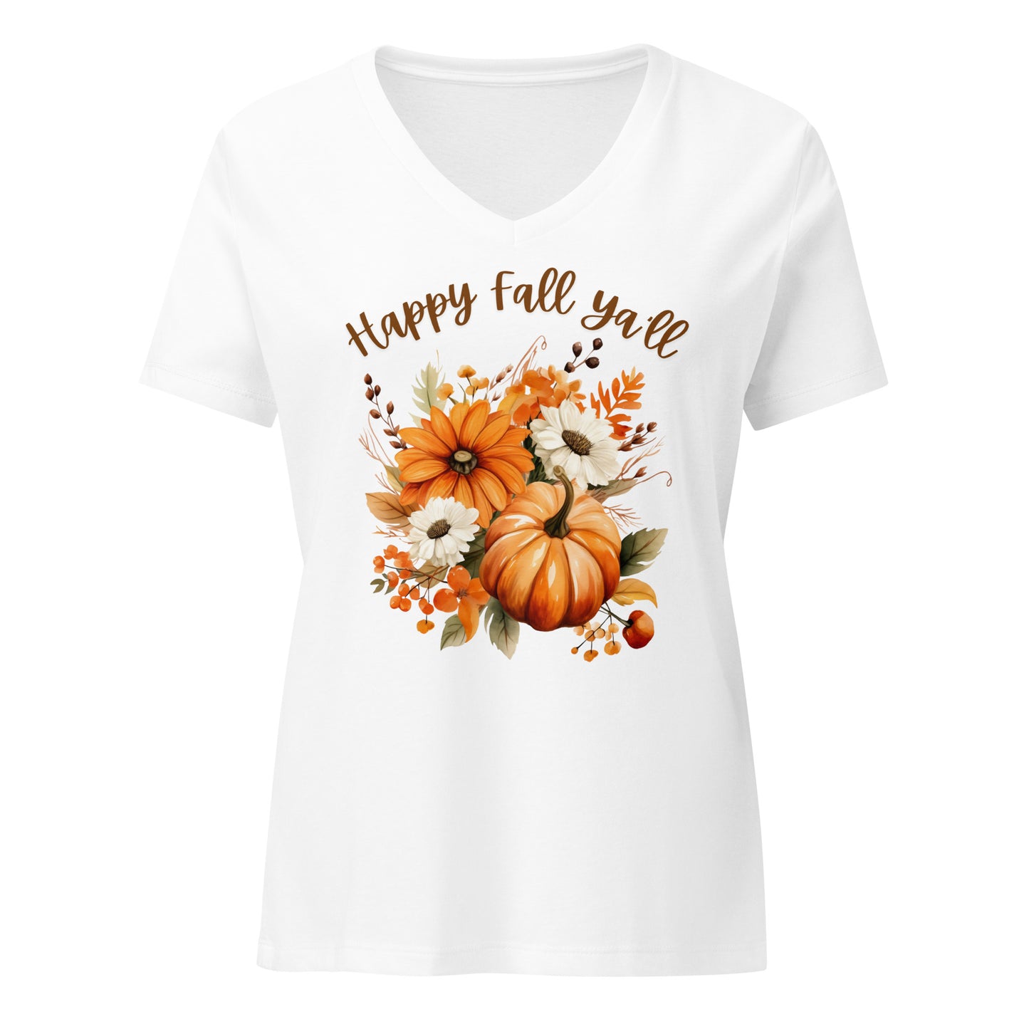 Happy Fall Ya'll | V-Neck T-Shirt