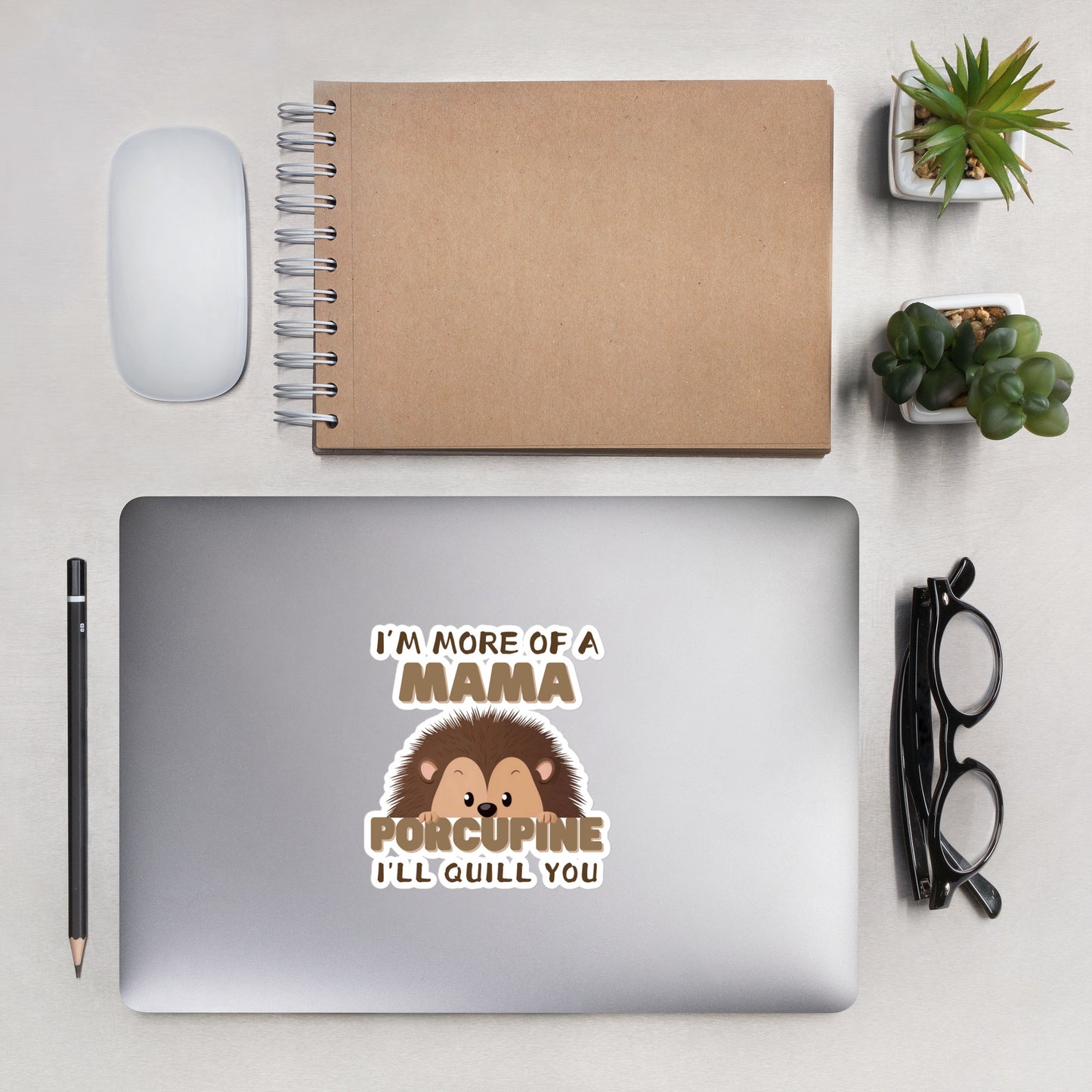 Mama Porcupine | Bubble-free Stickers
