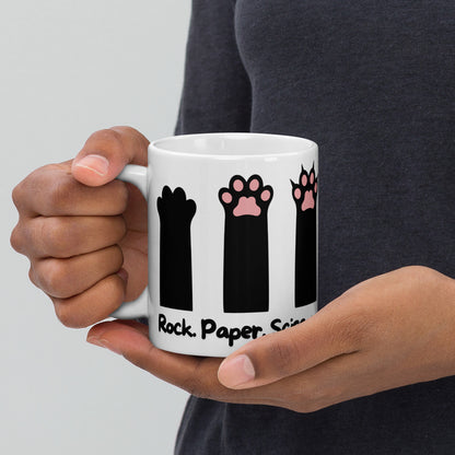 Cat: Rock, Paper, Scissors | Ceramic Mug