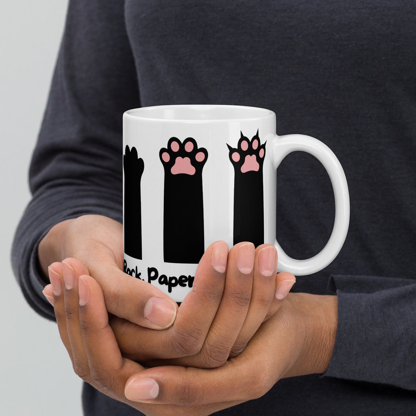 Cat: Rock, Paper, Scissors | Ceramic Mug