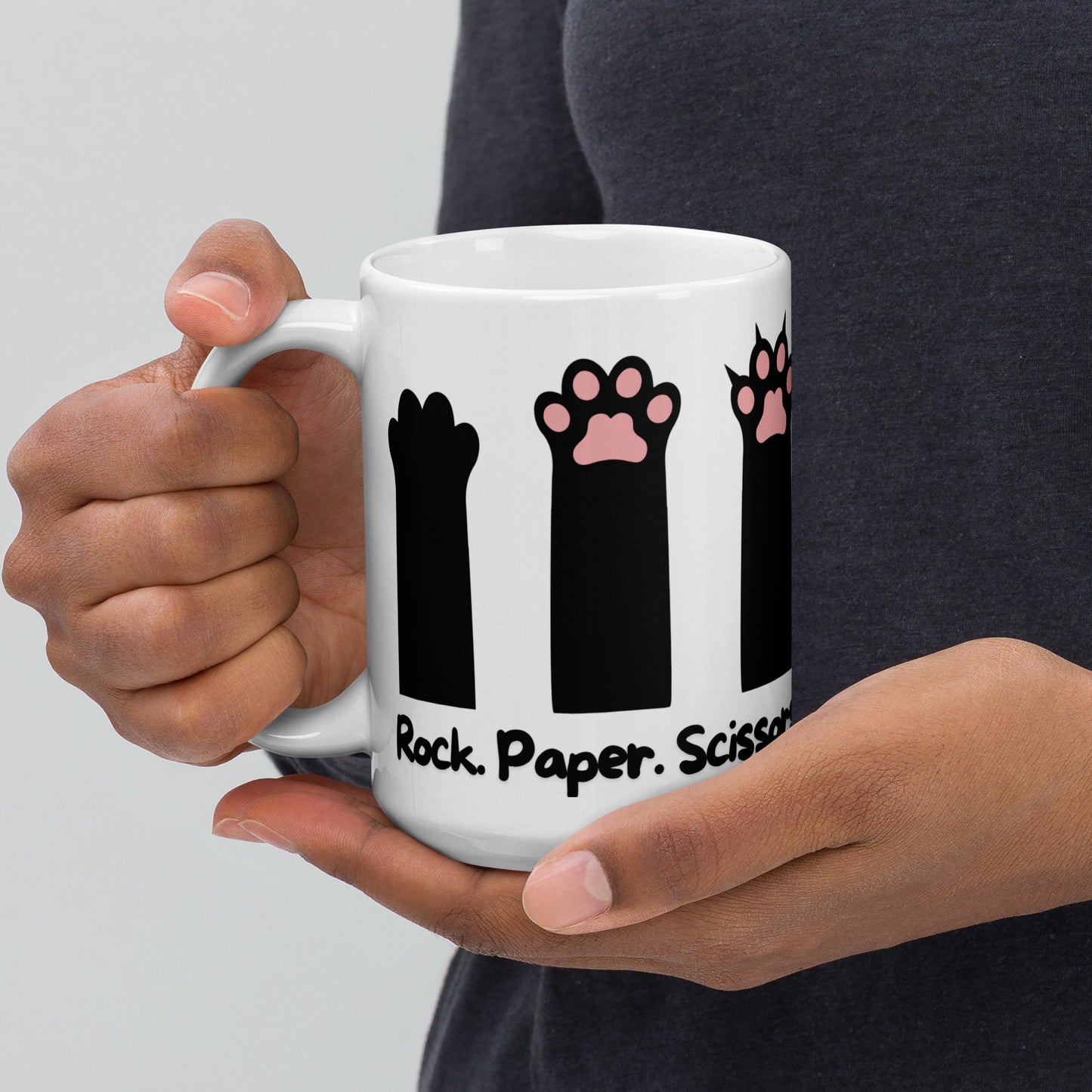 Cat: Rock, Paper, Scissors | Ceramic Mug