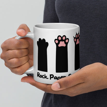 Cat: Rock, Paper, Scissors | Ceramic Mug