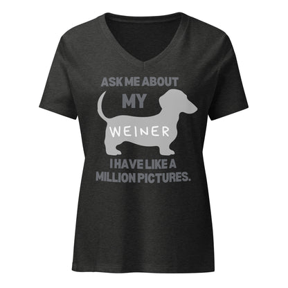 Ask Me About My Weiner | V-Neck T-Shirt