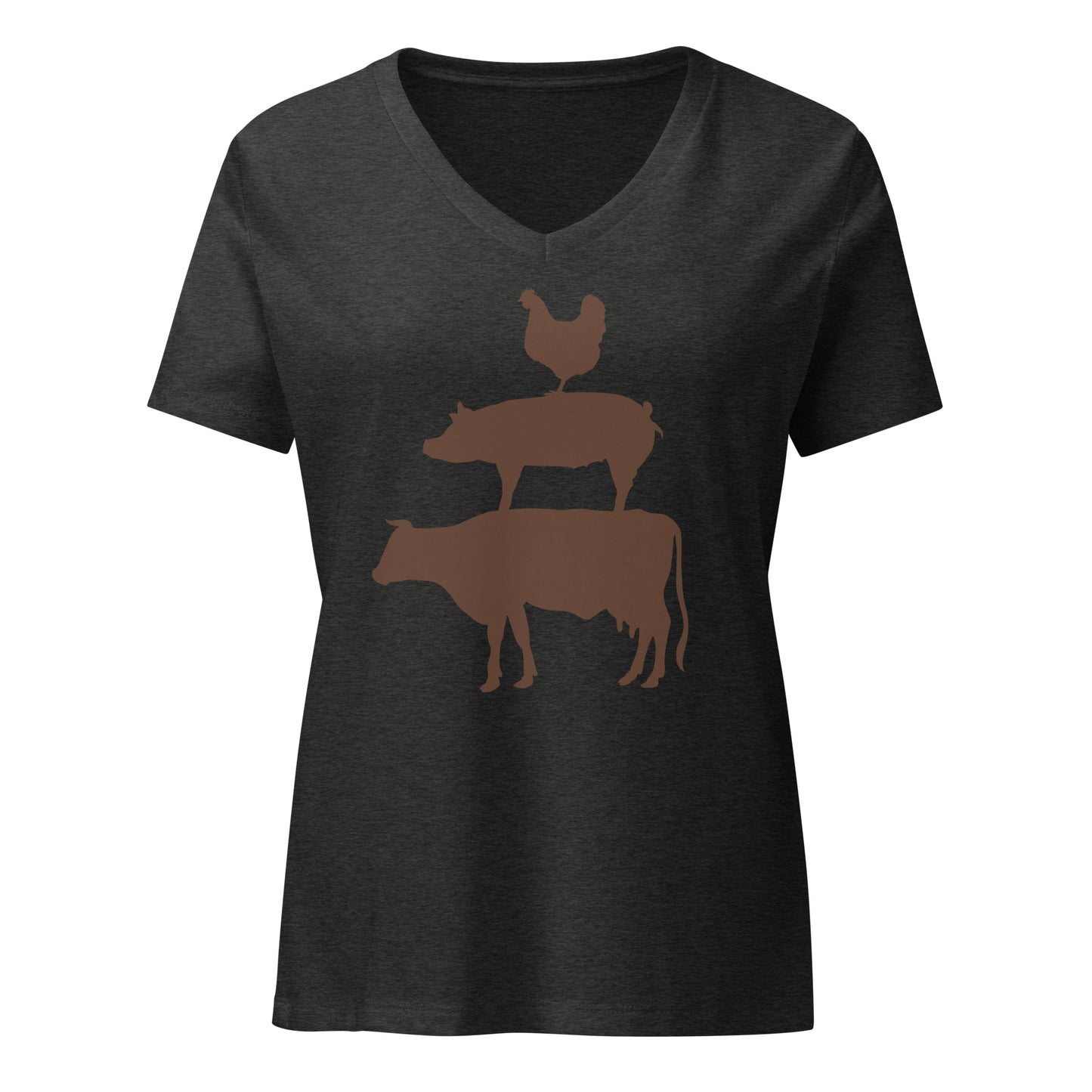 Chicken, Pig, Cow | V-Neck T-Shirt