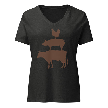 Chicken, Pig, Cow | V-Neck T-Shirt