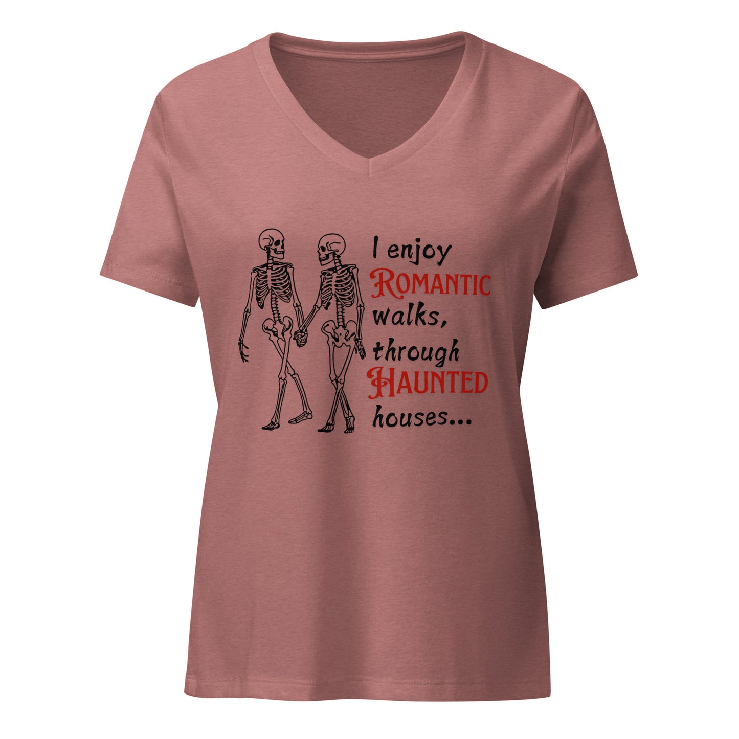 Romantic Walks, Haunted Houses | V-Neck T-Shirt