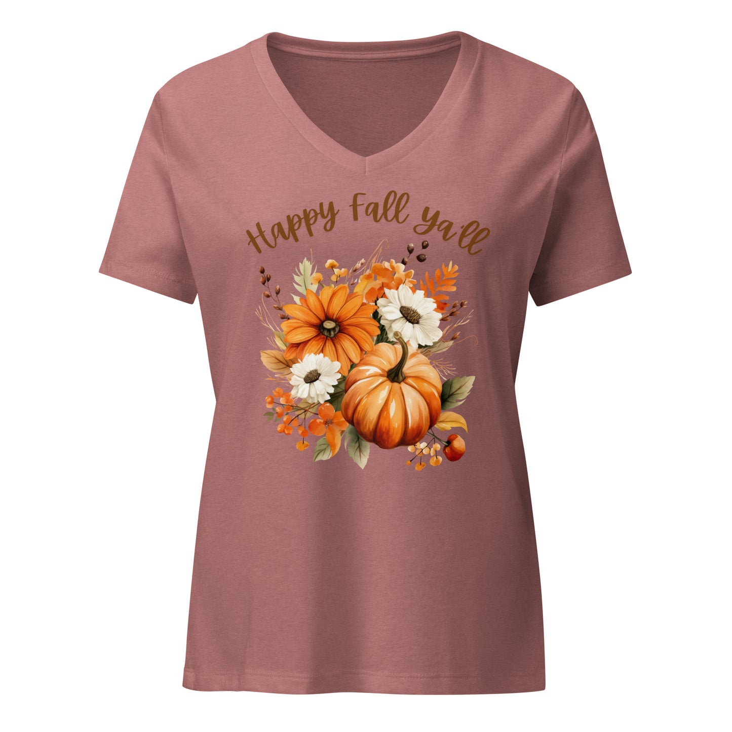 Happy Fall Ya'll | V-Neck T-Shirt