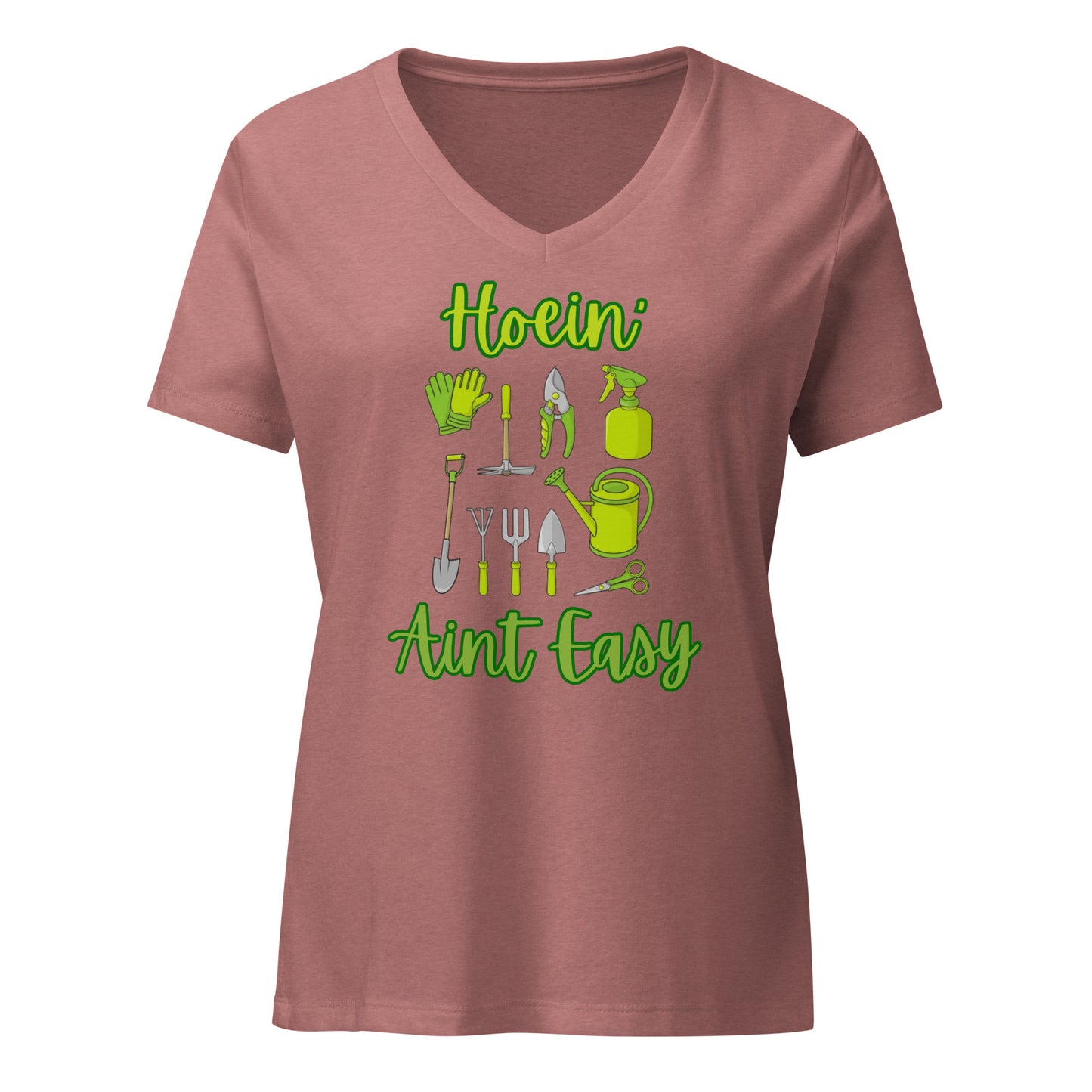 Hoein' Ain't Easy | Women’s relaxed v-neck t-shirt | V-Neck T-Shirt