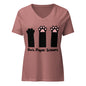 Cat: Rock, Paper, Scissors | V-Neck T-Shirt