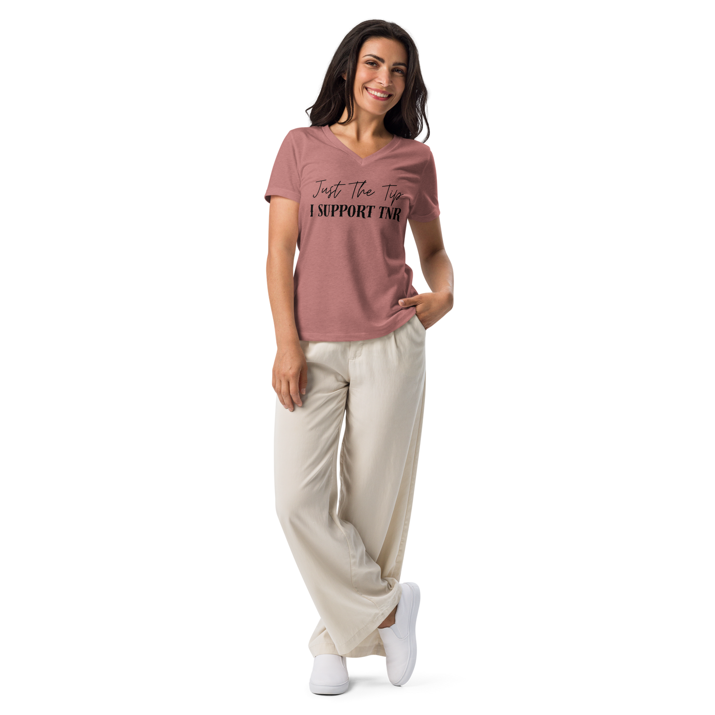 Just the Tip Women’s relaxed v-neck t-shirt