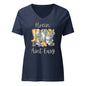 Hoein' Ain't Easy | Women’s relaxed v-neck t-shirt | V-Neck T-Shirt