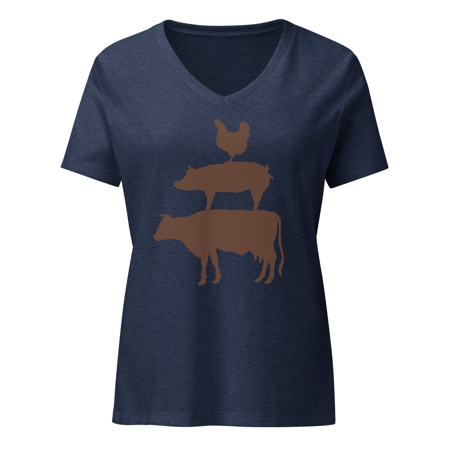 Chicken, Pig, Cow | V-Neck T-Shirt