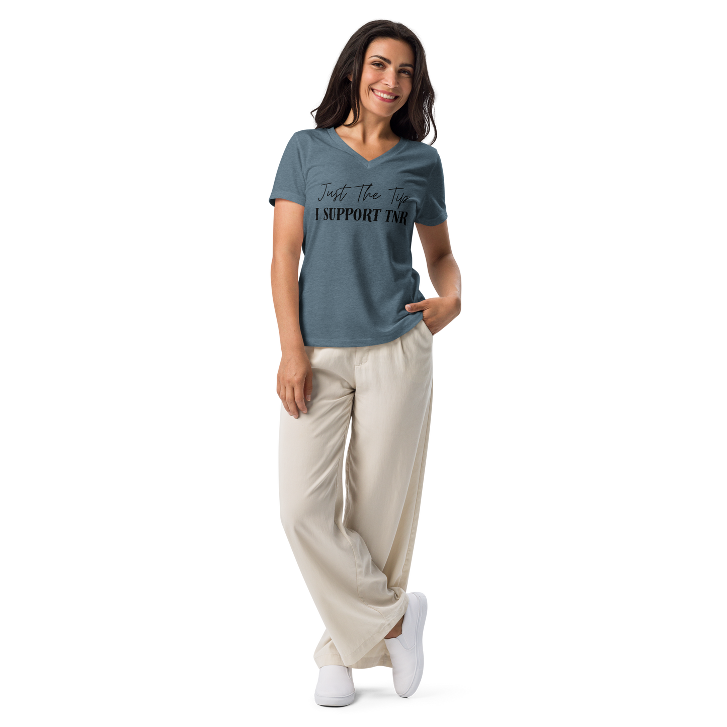 Just the Tip Women’s relaxed v-neck t-shirt