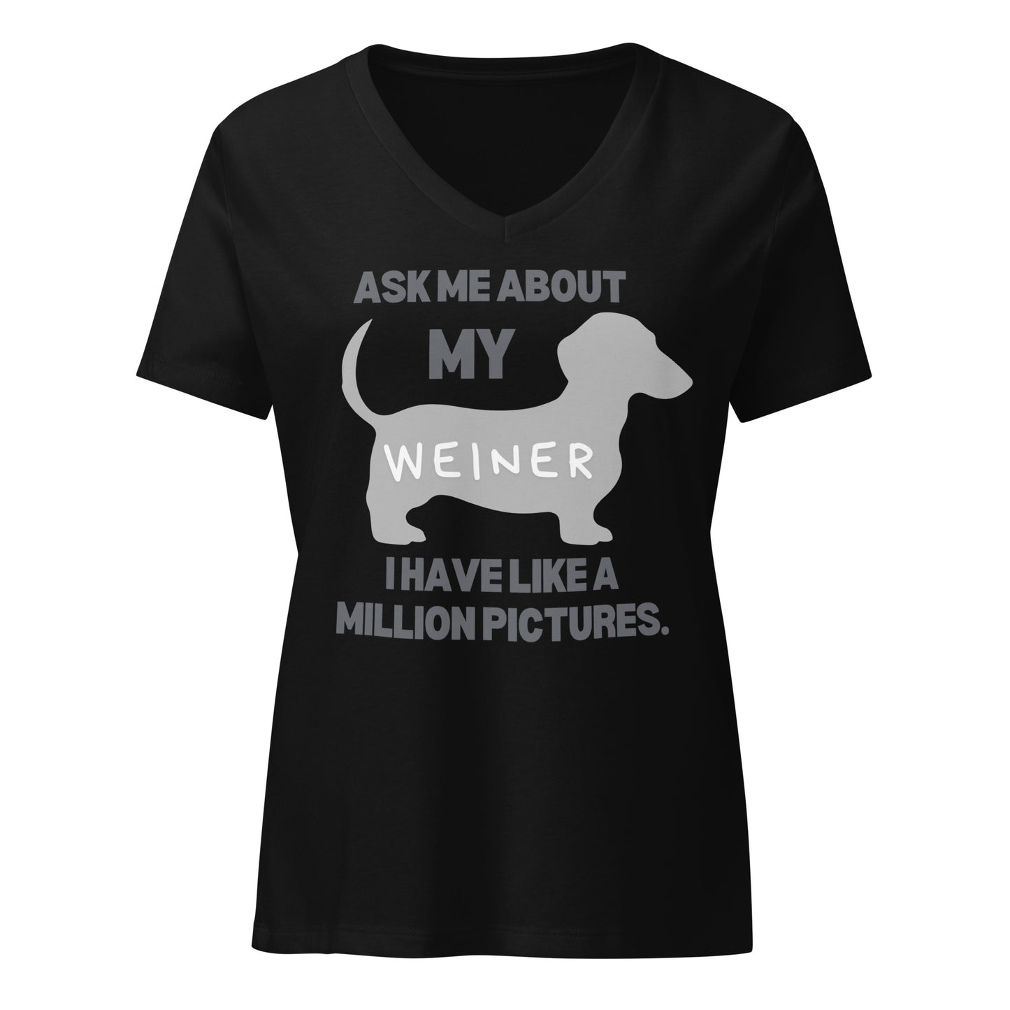 Ask Me About My Weiner | V-Neck T-Shirt