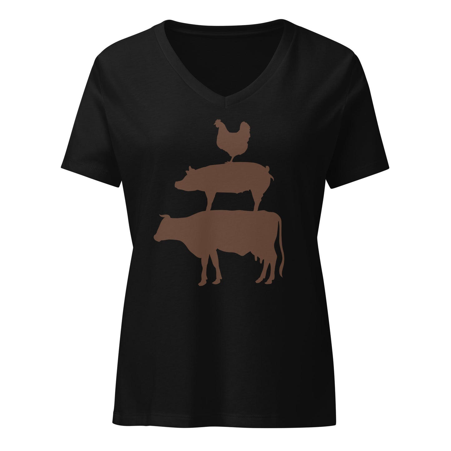 Chicken, Pig, Cow | V-Neck T-Shirt