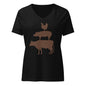 Chicken, Pig, Cow | V-Neck T-Shirt