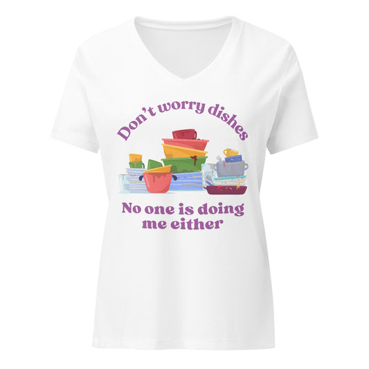Don't worry Dishes | V-Neck T-Shirt