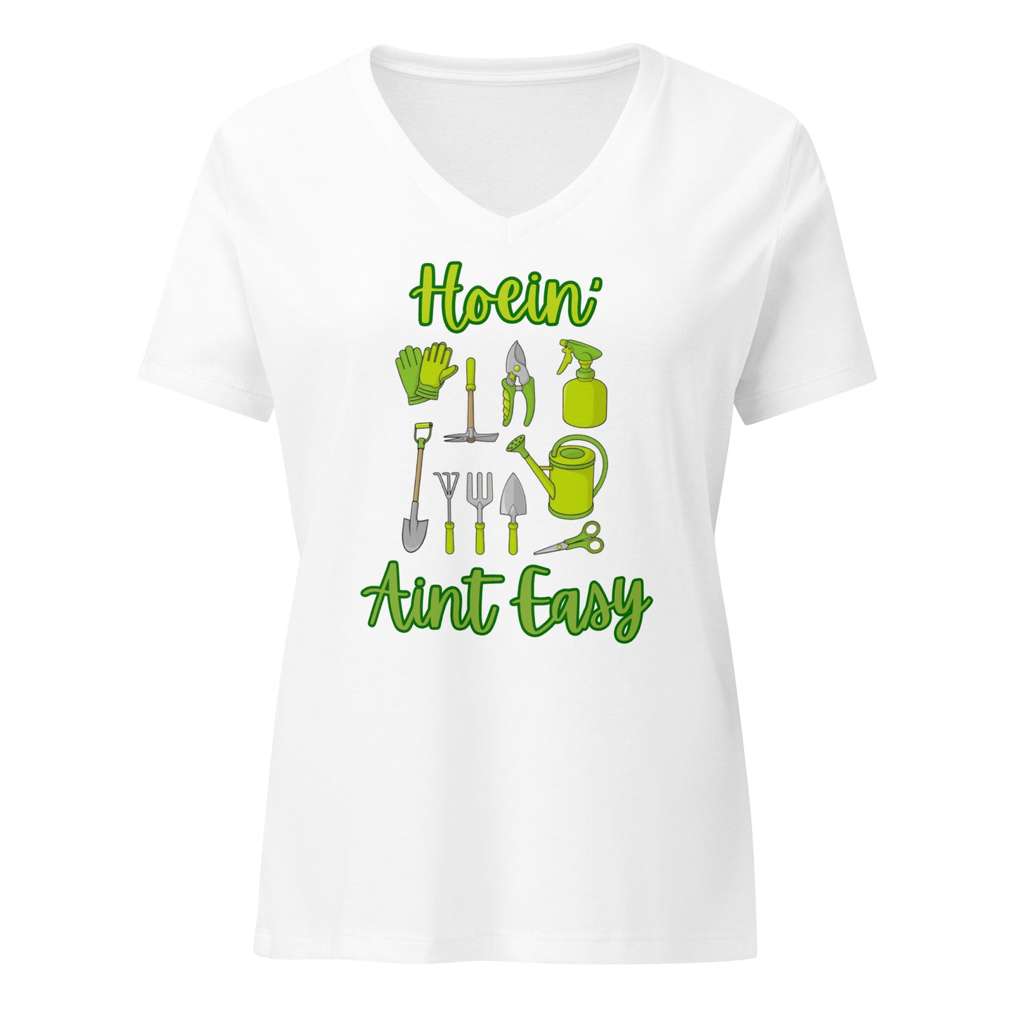 Hoein' Ain't Easy | Women’s relaxed v-neck t-shirt | V-Neck T-Shirt