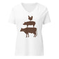 Chicken, Pig, Cow | V-Neck T-Shirt
