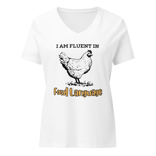 Fowl Language T-Shirt | V-Neck Chicken Shirt
